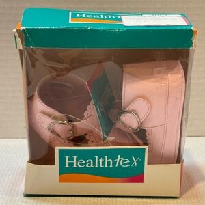 NWT Healthtex Pink Patent Faux Leather Baby Girl Mary Jane Flats, Size 2